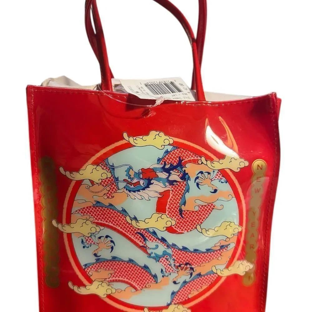 Red Designer Tote Bag - Picture 8 of 9